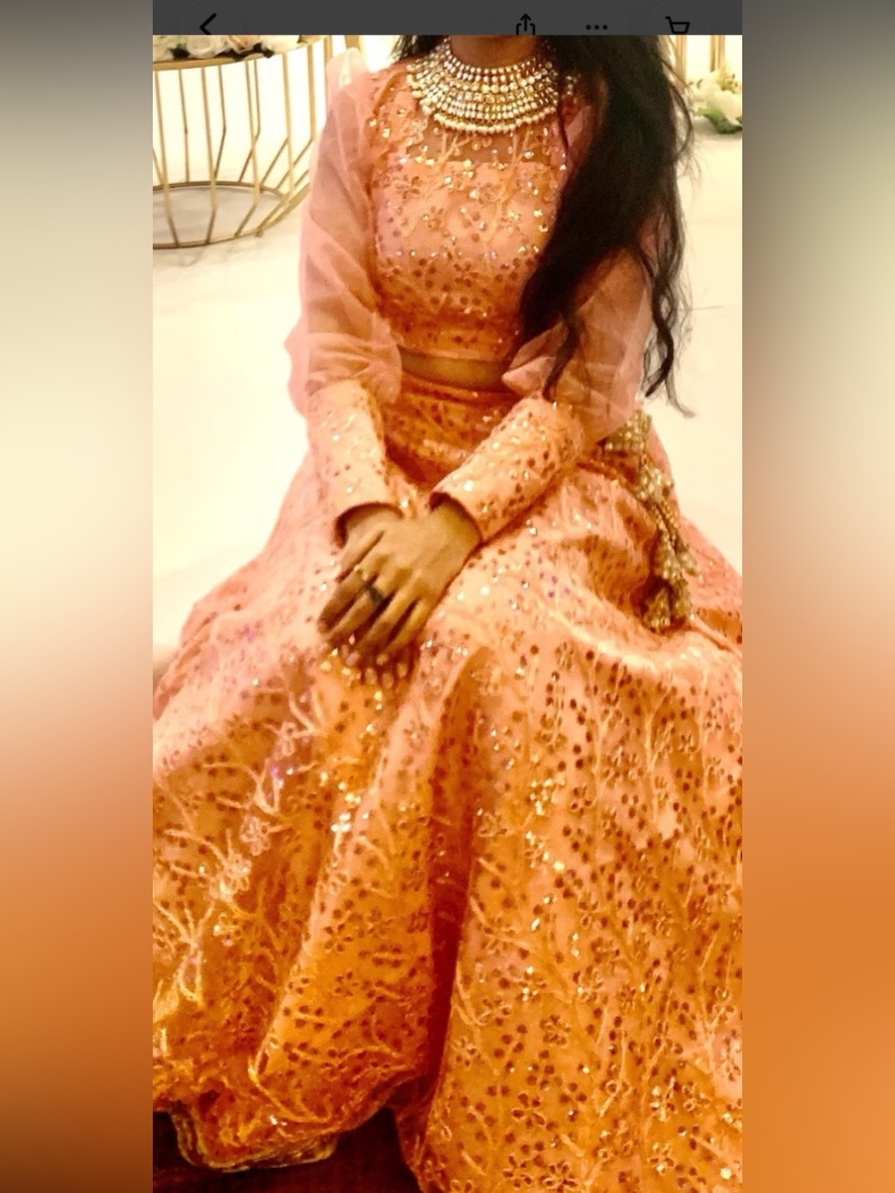 Wedding Lehenga Embellished Pink Formal three piece Lehenga Choli long Duoetta.M